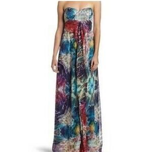 Nicole Miller Silk Strapless Gown Size 4 NWT Retails $650